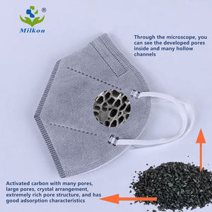 Masques jetables 5 plis à haute filtration avec boucles auriculaires FFP2 KN95 standard, <span class=keywords><strong>masque</strong></span> anti-poussière FFP2 pour l'exploitation minière - Product Image 2