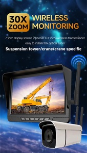 Système <span class=keywords><strong>de</strong></span> caméra sans fil avec zoom <span class=keywords><strong>optique</strong></span> 30x, écran <span class=keywords><strong>de</strong></span> 10,1 pouces pour la construction, grue à tour, vue latérale, camion, haute visibilité - Product Image 2