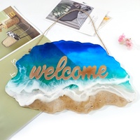 Moule en silicone DM117 pour plaque murale décorative en résine époxy, forme irrégulière, pour artisanat de décoration en cristal