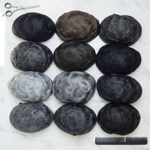 Toupet da <span class=keywords><strong>Uomo</strong></span> di Alta Qualità con Nodo Ultra Sottile Skin 0.02-0.12mm, Protesi Capillare in Capelli Remy, Parrucca Super Sottile con Base in PU, <span class=keywords><strong>Extension</strong></span> per <span class=keywords><strong>Uomo</strong></span> - Product Image 5