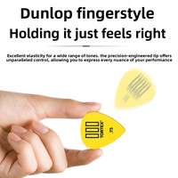 Dunlop Fingerstyle TIII462 Turtle 3 Small Tortoise Celluloid Plectres de guitare folk en celluloïd