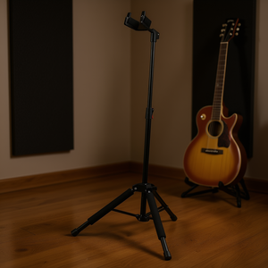 Supporto per Chitarra Regolabile e Pieghevole in Metallo, Treppiede da Pavimento 35.4-47.2 Pollici per Strumenti Musicali - Product Image 2