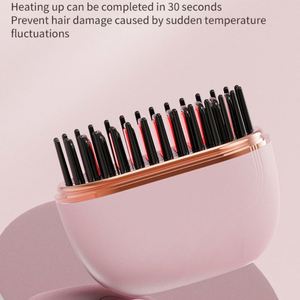 Hot Sell Mini Portable 2025 Fast <b>Heating</b> Cordless Hot Comb Straightener Hot Selling Electric Hair Straightener <b>Brush</b> - Product Image 2