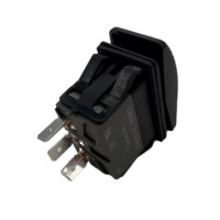 Interrupteur à bascule 3P SPST 16A 24V IP67 bleu noir ON-OFF-ON Pa66 certifié CQC pour usage industriel, équipement extérieur, agricole 250vac