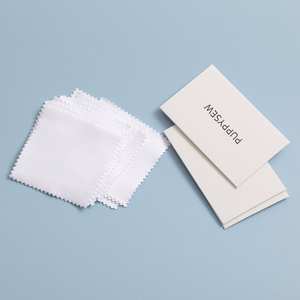 चांदी चमकाने के कपड़े के साथ कस्टम लोगो - Product Image 1