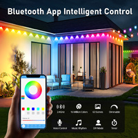Lumières LED extérieures permanentes étanches IP67 24V, lumières LED de Noël RGB RGBIC, lumière ponctuelle LED, lumière pixel LED