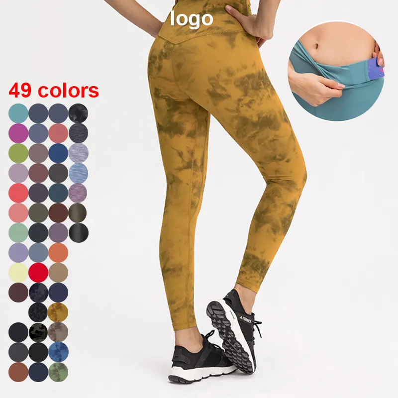 Custom Logo Workout Fitness Clothing Gym Wear Yoga Pants High Waist Align leggings With Pocket