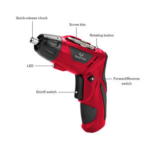 איכות גבוהה 3.6v 4v סוללה ליתיום מופעל ידית מסתובב 1/4 "סט מברג חשמלי מיני אלחוטי - Product Image 4