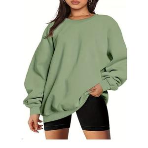 Sudaderas con logotipo personalizado 2025, sudadera de talla grande de gran tamaño para mujer, sudadera de algodón de alta calidad del proveedor BD - Product Image 1