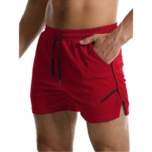 Pantalones Cortos Bermuda Elásticos Ajustados de 5 Pulgadas para Hombre, de Poliéster/Algodón, Tejido Peinado, Color Liso, Casuales, Bordados - Product Image 1