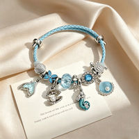 Bracelet de voyage étanche en acier inoxydable plaqué or, style plage et océan, tendance TikTok, par Fanhua Jewelry