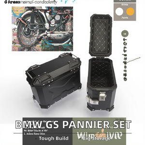 Para R1250GS/R1200GS (2018-2023) Cajas Laterales de Aleación de Aluminio y Sistema de Soporte Trasero/Lateral-Adaptación/Mejora Capacidad de 45L - Product Image 3