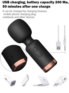 เครื่องนวดแบบแท่งขนาดเล็ก เครื่องสั่นซิลิโคน กันน้ำ ชาร์จ USB ได้ 10 ระดับความถี่ เครื่องนวดแบบสั่นเงียบ - Product Image 4