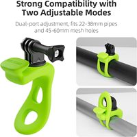 Support de caméra en silicone TELESIN 360, rotation à 360 degrés, fixation flexible pour Osmo Pocket 4 Go Pro Insta360 Ski Pole