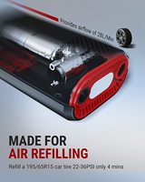Compresseur d'air de voiture sans fil numérique électrique rechargeable automatique portable avec affichage LED en ABS pour gonflage de pneus