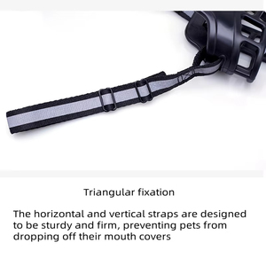 Muselière pour chien en cuir souple et résistant, réglable, anti-morsure, avec design ajouré pour la circulation des dents, pour la protection de la bouche des chiens - Product Image 4