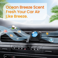 Diffuseur de parfum liquide de luxe Ocean Breeze 4ml pour voiture, clip de ventilation moderne pour climatiseur, en plastique, sans électricité requise