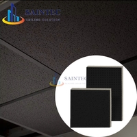 Système de plafond suspendu moderne en laine minérale imperméable et isolante pour bâtiments de bureaux, plafonds en dalles
