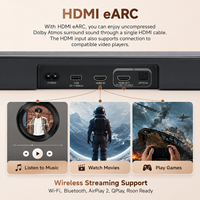 Barre de son J8L Slim Dolby Atmos, 750W avec caisson de basses sans fil de 10 pouces, système de haut-parleurs TV Wi-Fi AirPlay 2 BT