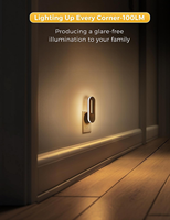 Veilleuse LED LOHAS pour chambre à coucher, lumière blanche chaude douce, à brancher, rotative, avec capteur crépusculaire, pour bébés et enfants