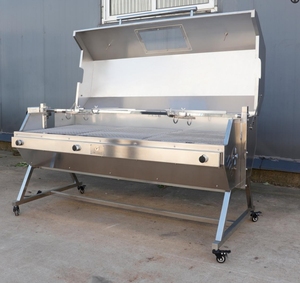 TOSHINE <span class=keywords><strong>Asador</strong></span> de Gas para Barbacoa, Grande, Ajustable, de Acero Inoxidable, con Doble Quemador, para Cerdo y Cordero, para Uso Comercial en Exteriores - Product Image 3