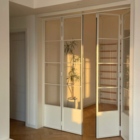 Porte coulissante en verre ultra-étroite en aluminium, style minimaliste moderne, pour cloisonnement intérieur (bureau, cuisine, villa, hôtel) et utilisation extérieure