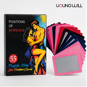 Cartas de Juego para Parejas, 55 Cartas con Posiciones, Juego de Cartas para Citas Nocturnas, Juego de Roles, Preliminares, OEM ODM, Cartas de Posiciones Sexuales - Product Image 1