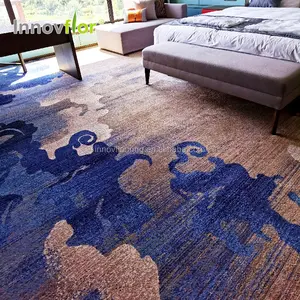 印花高品质现代卧室地棉赌场地毯现代设计3d印花绿色挂毯