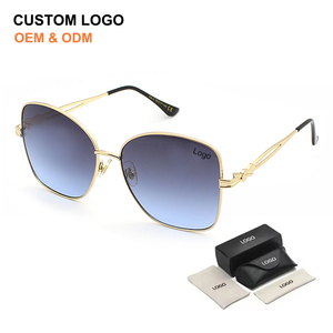 Oversized Custom 3d Metal logo Sunglasses UV400 Women Luxury Brand Men <b>Sun</b> Glasses Supplier Manufacturing <b>Shades</b> 2025 - Product Image 1