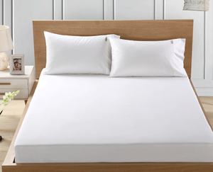 Sábana bajera ajustable de algodón de tamaño completo con banda elástica importada a precio razonable - Product Image 1