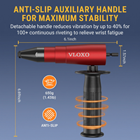 Kit Adaptador de Remachadora Eléctrica Profesional VLOXO, Accesorio de Remachado para Taladro de Alta Resistencia con 160 Remaches Ciegos