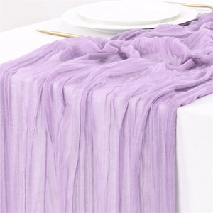 Yuyang Boho Rustique Terre Cuite Fromage Tissu <span class=keywords><strong>Chemin</strong></span> <span class=keywords><strong>De</strong></span> <span class=keywords><strong>Table</strong></span> <span class=keywords><strong>Gaze</strong></span> <span class=keywords><strong>De</strong></span> Mariage Et <span class=keywords><strong>De</strong></span> Noël Décorations pour Fête Vaisselle Et Décorations - Product Image 1