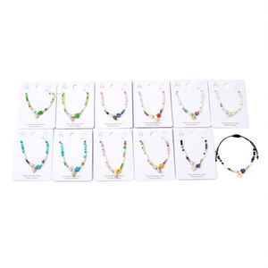 Cavigliera con Conchiglia e Fiore in Acciaio Inossidabile, Fatta a Mano, Set da 12 Pezzi, Gioielli alla Moda - Product Image 2