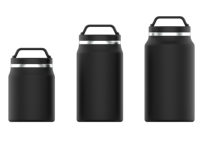 Bouteille d'eau isolée de 64oz, 18/8 de qualité alimentaire, pour boire chaud et froid, idéale pour les voyages, la randonnée, le camping, les sports et les jeux.