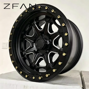 Jantes en alliage ZFAN 17 pouces 5x115 5x127 forgées en aluminium 6061-T6 noires à becquet concave tout-terrain <span class=keywords><strong>4x4</strong></span> pour <span class=keywords><strong>Jeep</strong></span> Wrangler - Product Image 2
