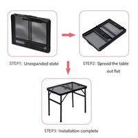 Multifunktion aler Klapp grill tisch Leichter, langlebiger Krankenhaus eingang Hotel BBQ Picknick Camping Modernes Design Höhen verstellbar