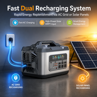 Station d'alimentation portable 3000W, générateur solaire LiFePO4 2880Wh, onduleur à onde sinusoïdale pure 6000W de crête, alimentation de secours pour camping et camping-car