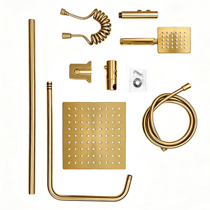 Barra de ducha para baño, soporte para cabezal de ducha de acero inoxidable cepillado, montaje en pared, altura ajustable de 68-105 cm, opción de diferentes colores - Product Image 6