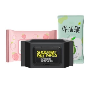Toallitas Húmedas para Zapatos, 80 Unidades, para Limpieza y Cuidado de Zapatillas, con Aroma a Fresa y Aguacate - Product Image 1