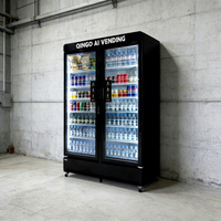 Máquina Expendedora de Alimentos Qingo SDK con Pago por Crédito/QR/Monedas, Pantalla Táctil de 7 Pulgadas, Acero Galvanizado, Cumple con ADA, Capacidad para 495 Botellas
