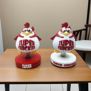 بيع بالجملة مخصص رأس مزخرف هدية تهز الرأس سوبر دجاج كارتون مضحك تمثال دمية حيوان - Product Image 4