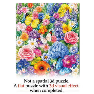 Rompecabezas de 1000 Piezas con Diseño de Jardín de Mariposas para Adultos - Product Image 4
