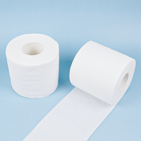 Papier toilette écologique jetable en rouleau de 10 cm, 3 plis, doux, 300 pièces, source d'usine, options personnalisables, bois de bambou