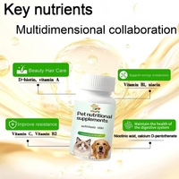 Suplemen Nutrisi Hewan Peliharaan OEM ODM untuk Kucing & Anjing Formula & Kemasan Khusus Tablet Multivitamin Dukungan Pabrik Sumber