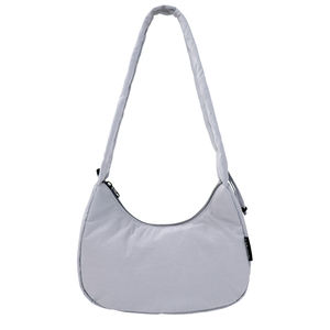 Sac à bandoulière gris simple et tendance, fermeture éclair, 7 pouces, léger, en tissu recyclé polyester, marque SENDA, pour l'extérieur - Product Image 5