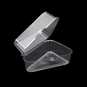 Kotak Kue Segitiga Plastik Sekali Pakai untuk Potongan Pie, Cheesecake, Flan, dan Dessert - Product Image 1