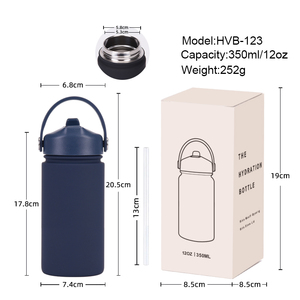 350ml carino sottovuoto a doppia parete in acciaio inox bottiglia per bere <span class=keywords><strong>bambini</strong></span> sport all'aria aperta portatile tazza di acqua con coperchio di paglia - Product Image 6