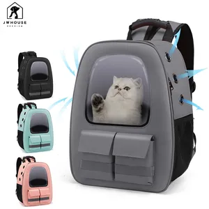 Pet Cat Rucksack Cat Carrier Bag Outdoor Pet Umhängetasche Atmungsaktive tragbare Reise Transparente Fenster tasche für kleine Hunde Katzen