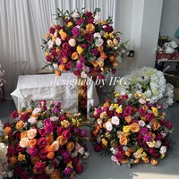 IFG mariage romantique Fuchsia verdure jaune 80cm boule de fleurs Floral fête thème idées pour les événements