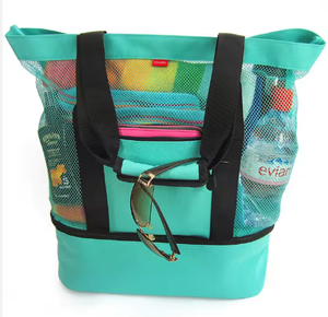 Tote Bag Outdoor Portable Cooler Pocket Shopping Multifunctional Beach Picnic Cooler Bags for Outdoor Mesh Large Capacity - Product Image 6